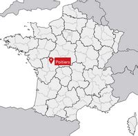 Localisation de Poitiers en Nouvelle-Aquitaine