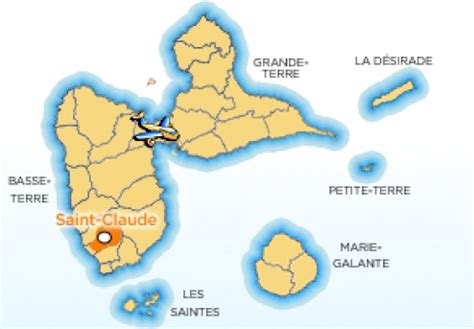 Localisation de Saint-Claude en Guadeloupe