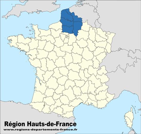 Localisation de la région Hauts-de-France