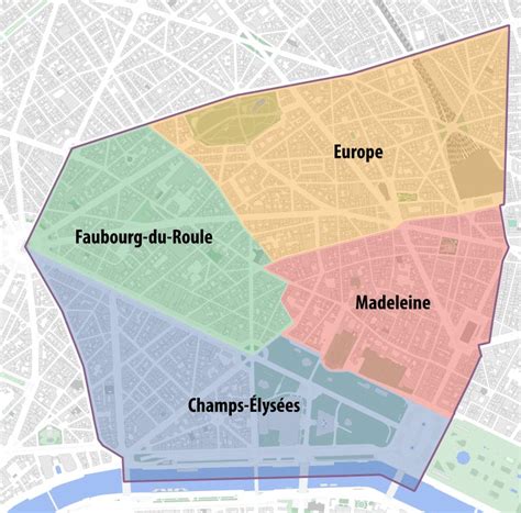 Localisation du 8ème arrondissement de Paris