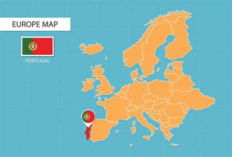 Localisation du Portugal en Europe