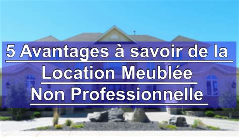 Location meublée non professionnelle
