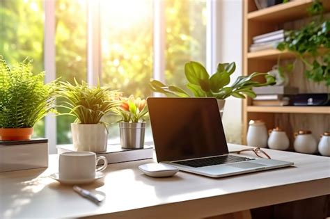 Lumière naturelle et végétation au bureau