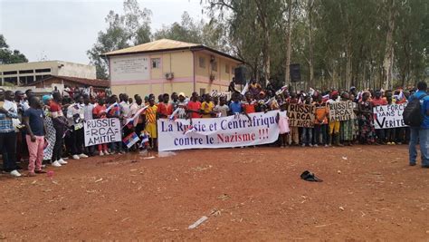 Manifestation de soutien à la Russie en République centrafricaine