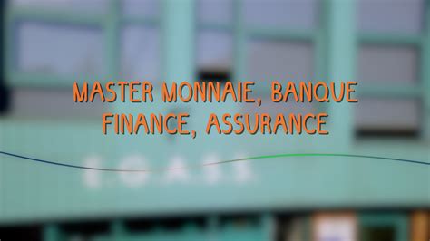Master Monnaie Banque Finance Assurance (MBFA)