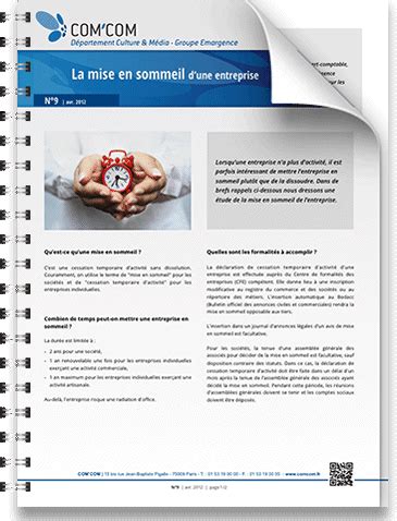 Mise en sommeil entreprise