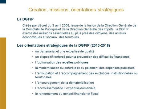 Missions de la DGFiP