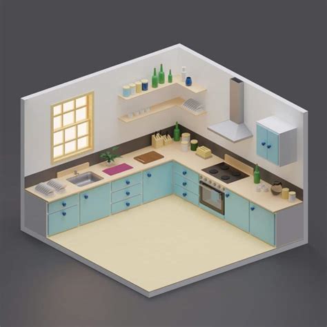 Modélisation 3D d'une cuisine