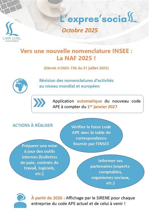 Nouvelle version 2025 de la NAF