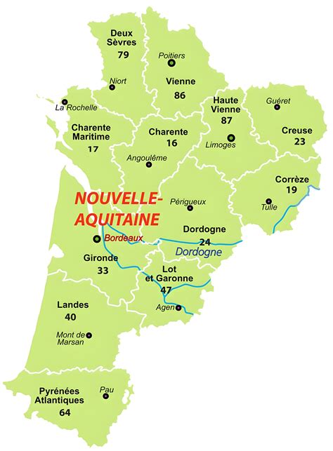 Nouvelle-Aquitaine Carte