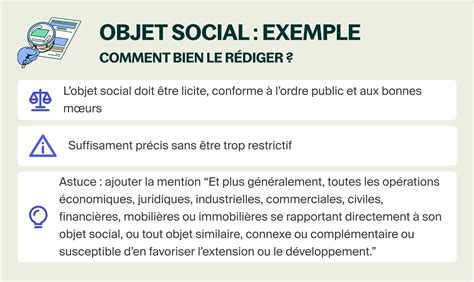 Objet social d'une entreprise