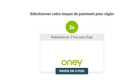 Options de paiement Oney