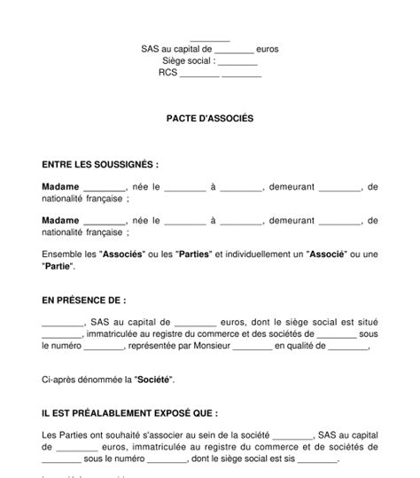 Pacte d'actionnaires