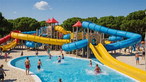 Parc aquatique du camping Le Châtelet