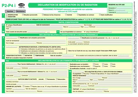 Parties du Formulaire P2-P4