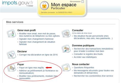 Payer ses impôts en ligne