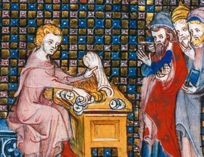 Paysans payant des impôts à un percepteur royal