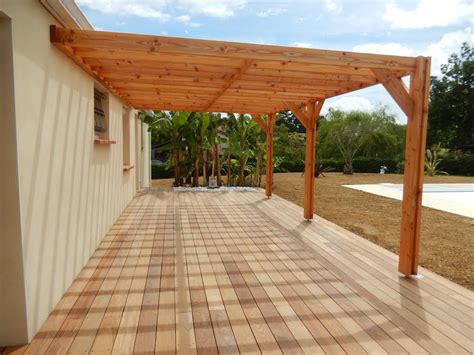 Pergola adossée en bois