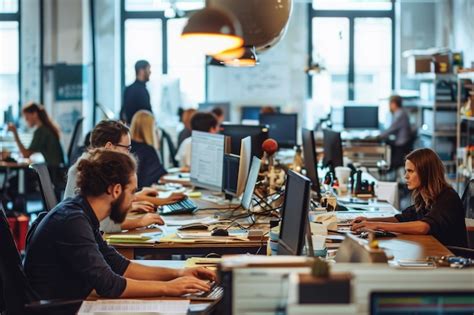 Personnes travaillant dans un bureau