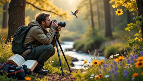 Photographe travaillant en extérieur