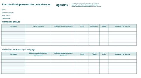 Plan de développement des compétences