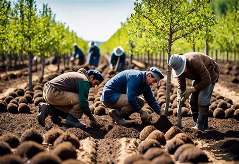 Plantation de chênes truffiers