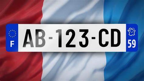 Plaque d'immatriculation française