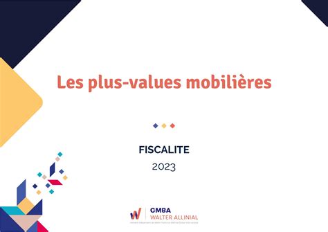 Plus-values mobilières