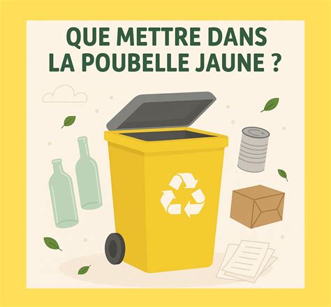 Poubelle de tri sélectif jaune