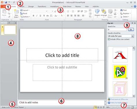 PowerPoint 2010 Interface