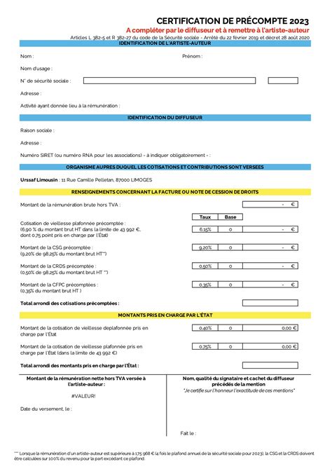 Précompte Artiste Auteur