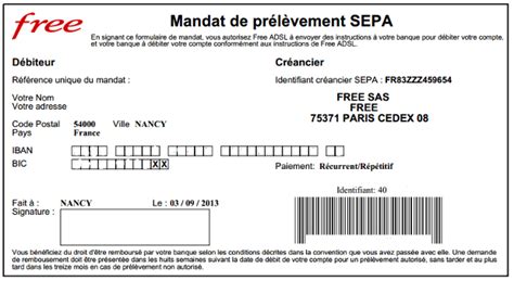 Prélèvement SEPA