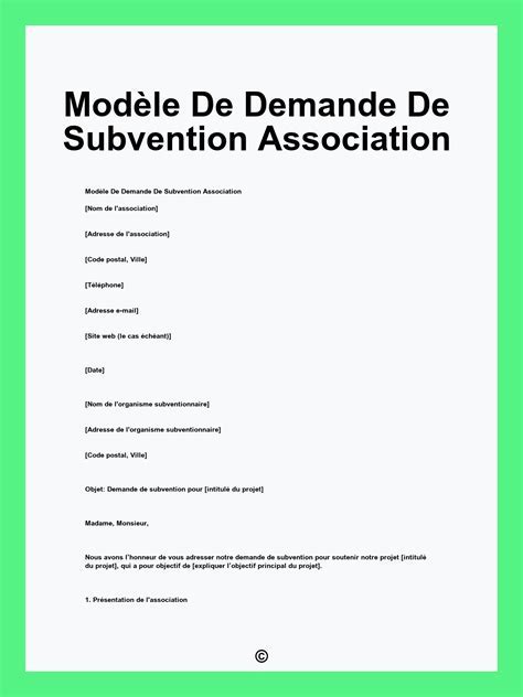 Préparation des documents pour une demande de subvention