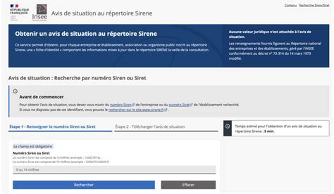 Procédure pour télécharger l'avis de situation