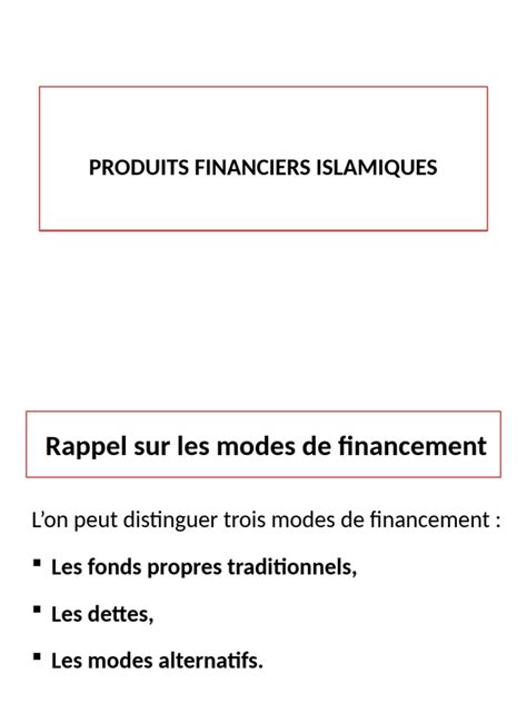 Produits financiers islamiques