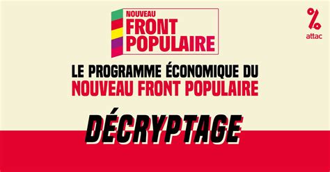 Programme économique du Nouveau Front Populaire