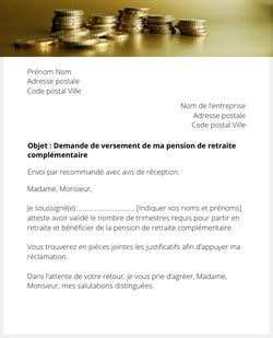 Réclamation retraite