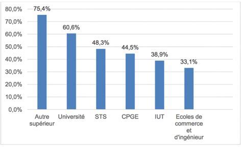 Répartition des inscriptions dans l'enseignement supérieur