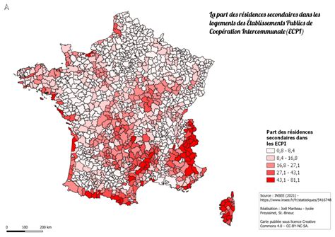 Répartition des résidences secondaires en France