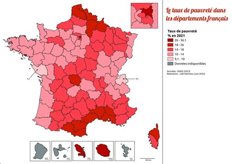 Répartition géographique de la pauvreté en France