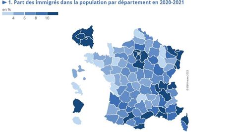 Répartition géographique des immigrés en France