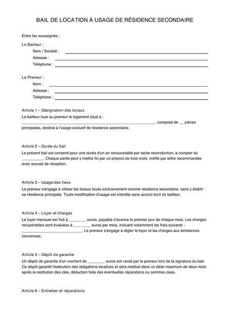 Résidence Secondaire