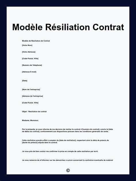 Résiliation Contrat Freelance