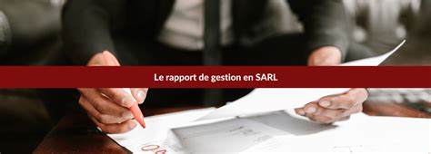 Rapport de gestion SARL
