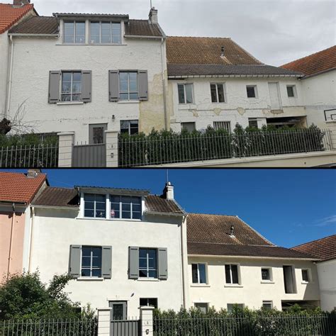 Ravalement de façade avant/après