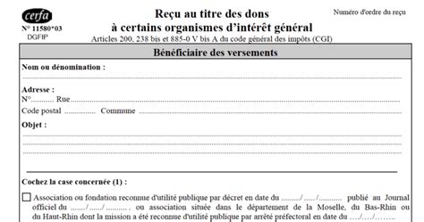 Reçu fiscal pour les dons aux entreprises