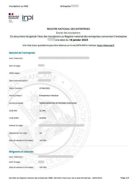 Registre National des Entreprises