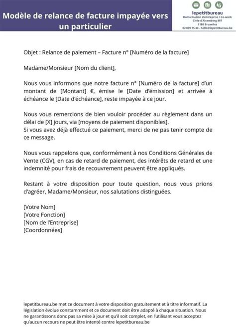 Relance facture impayée