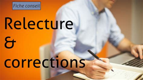 Relecture et correction