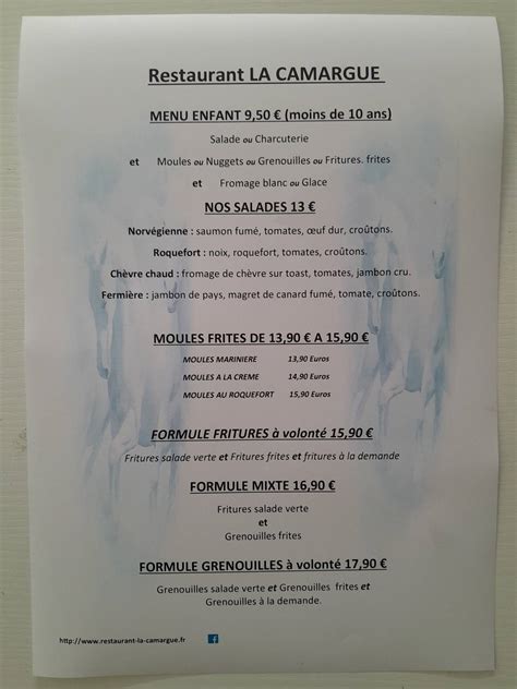 Restaurant La Camargue SARL